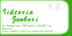 viktoria zambori business card